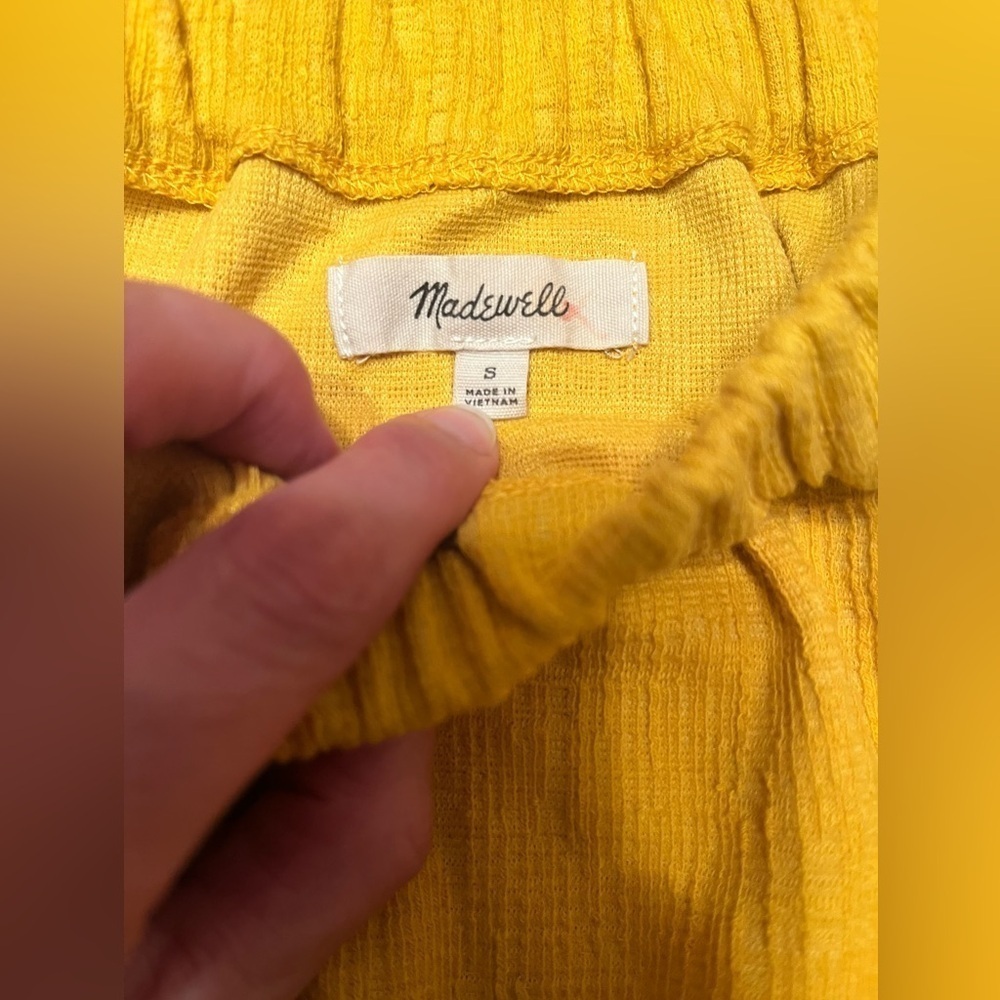 Madewell Texture & Thread Off-the-Shoulder Top Celestial Gold Size S - Picture 13 of 14